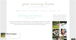 Desktop Screenshot of goodmorningloretta.com