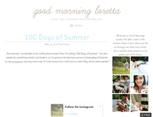 Tablet Screenshot of goodmorningloretta.com